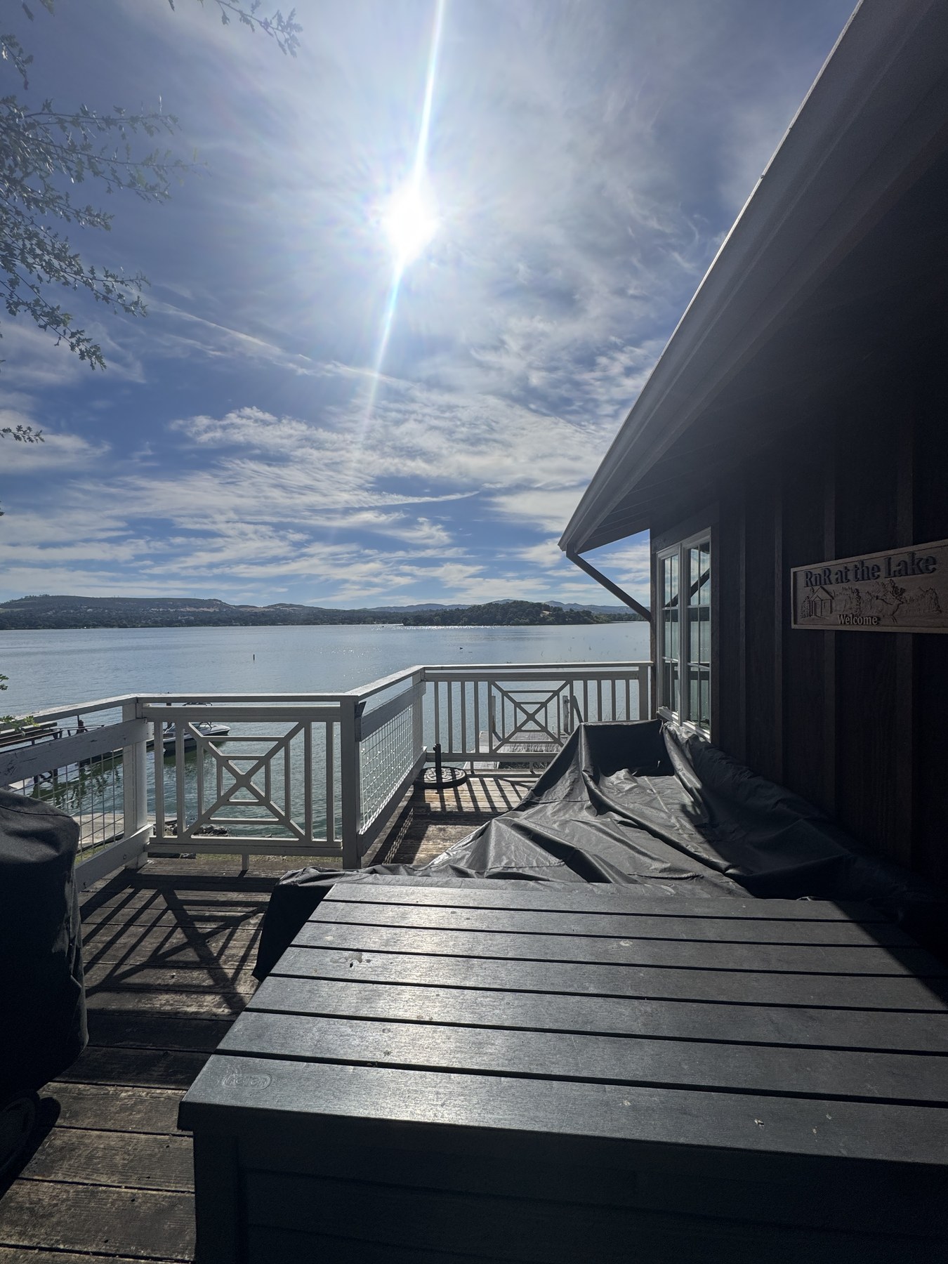 Deck at Sunrise Cove Lodge