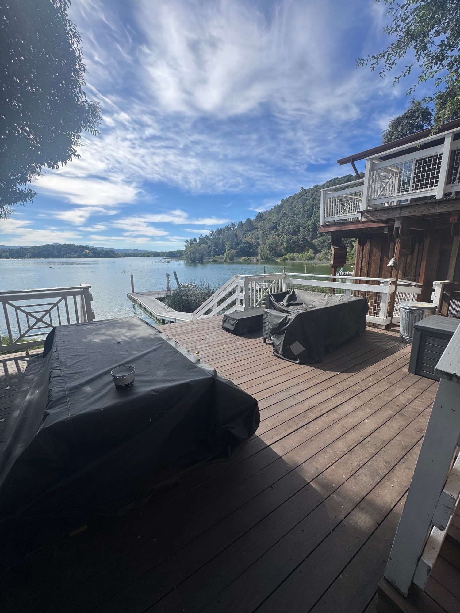 Lake-facing deck and stair system